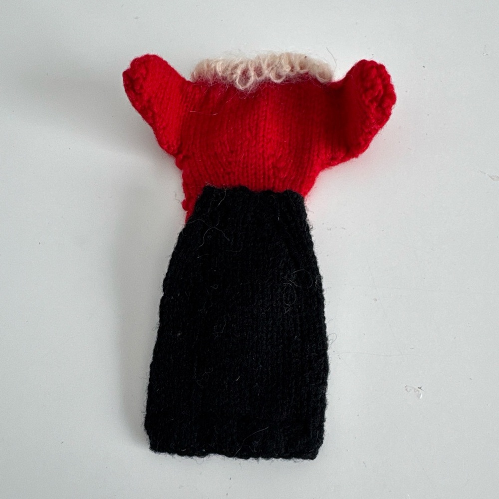 Vintage Hand Knitted Wool Bodysuit And Skirt For Barbie Doll Or Similar. 1960